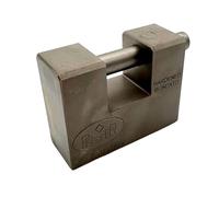PREFER - Lucchetto Blindato da Serranda 30x60x75 mm in Acciaio Carbonitrurato - Sicurezza Antiscasso con Cilindro in Ottone e Ghiera Antitrapano
