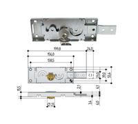 Prefer S412.0020 Serratura Laterale Sinistra Cilindro Punzonato - Alta Sicurezza
