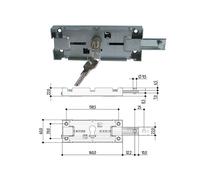 Prefer W422-0020 Serratura Lat Sx Cilindro Sagomato Punzonato - Alta Sicurezza