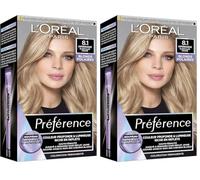 PREFERENCE L'Oréal Paris Preference Blond Pile Colorazione Permanente Capelli, Tonalità: Copenaghen 8.1, Biondo chiaro cenere (Confezione da 2)