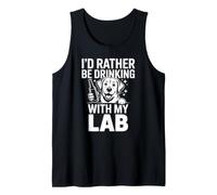 Preferirei Bere con Il Mio Laboratorio, Amante Divertente del Laboratorio Canotta