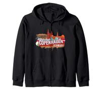 Preferirei Essere a Copenaghen Danimarca Souvenir Felpa con Cappuccio