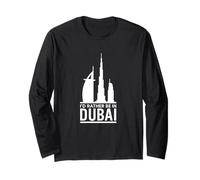 Preferirei essere a Dubai - Urban Skyline Graphic Maglia a Manica