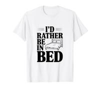 Preferirei Essere a Letto Maglietta con Stampa Grafica Economica