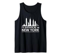 Preferirei essere a New York - Urban Skyline Graphic Canotta