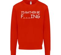 Preferirei Essere A Pescare Divertente Maglione Per Pescatori Uomo