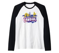 Preferirei Essere a Seoul Korea Souvenir Maglia con Maniche Raglan