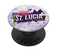 Preferirei essere a St Lucia, i Caraibi Souvenir PopSockets PopGrip Adesivo