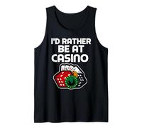 Preferirei Essere al Casinò Divertente Uomini Donne Gioco D'Azzardo Poker Canotta