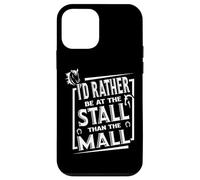 Preferirei essere alla bancarella piuttosto che al centro commerciale, amante degli equini dei cavalli Custodia per iPhone 12 mini