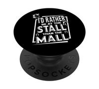 Preferirei essere alla bancarella piuttosto che al centro commerciale, amante degli equini dei cavalli PopSockets PopGrip Adesivo
