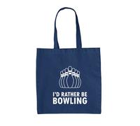 Preferirei Essere Bowling - Borsa In Tela - Gioco Di Bowling A 10 Birilli