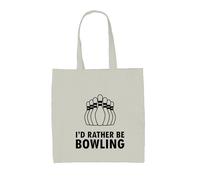 Preferirei Essere Bowling - Borsa In Tela - Gioco Di Bowling A 10 Birilli