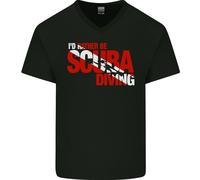 Preferirei Essere In Immersione Maglietta In Cotone A V Collo Per Uomo