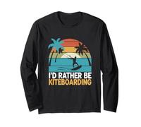 Preferirei essere Kiteboarding Sunset Palm Maglia a Manica
