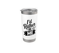 Preferirei essere me stesso Bicchiere termico in acciaio inox doppia parete