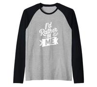 Preferirei Essere Me Stesso Maglia con Maniche Raglan