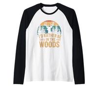 Preferirei Essere nel Bosco a Caccia di Cervi Maglia con Maniche Raglan