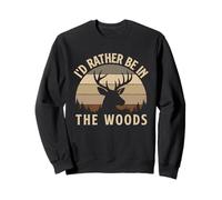 Preferirei Essere nel Bosco - Hunting Lover Big Game Hunter Felpa