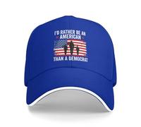 Preferirei Essere Un Americano Che Un democratico, Cappello Anti-liberale alla Moda, Berretto da Baseball Nero per papà, per Uomo e Donna