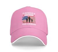 Preferirei Essere Un Americano Che Un democratico, Cappello Anti-liberale alla Moda, Berretto da Baseball Nero per papà, per Uomo e Donna