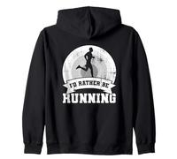 Preferirei Essere Un appassionato di Corsa Che Fa Jogging Felpa con Cappuccio