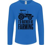 Preferirei Essere Un Contadino Maglietta A Maniche Lunghe Uomo Trattore