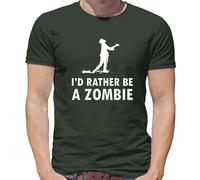 Preferirei Essere Un Zombie - Maglietta Da Uomo - Zombie Halloween Mostro