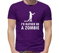 Preferirei Essere Un Zombie - Maglietta Da Uomo - Zombie Halloween Mostro