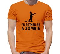 Preferirei Essere Un Zombie - Maglietta Da Uomo - Zombie Halloween Mostro