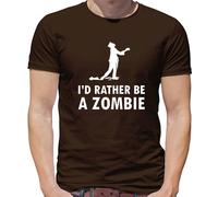 Preferirei Essere Un Zombie - Maglietta Da Uomo - Zombie Halloween Mostro