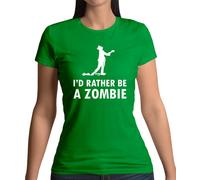 Preferirei Essere Un Zombie - Maglietta Donna - Zombie Halloween Mostro