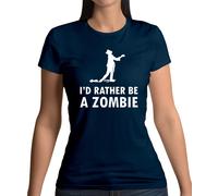 Preferirei Essere Un Zombie - Maglietta Donna - Zombie Halloween Mostro