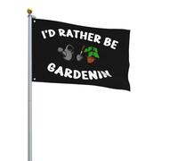 Preferirei fare giardinaggio Bandiere per esterni di casa Bandiere decorative per interni ed esterni di casa Per cortile e giardino Resistenti allo sbiadimento con occhielli in metallo 2x3 piedi