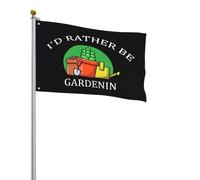 Preferirei fare giardinaggio Bandiere uniche per esterni di casa Decorazioni per la casa, per interni ed esterni, per cortile e giardino Resistenti allo sbiadimento con occhielli in metallo 2x3 piedi