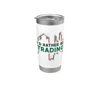 Preferirei fare trading Candlestick Chart Crypto Traders Bicchiere termico in acciaio inox doppia parete