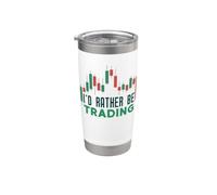 Preferirei fare trading - Criptovaluta Investor Day Trader Bicchiere termico in acciaio inox doppia parete