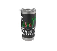 Preferirei fare trading - Crypto Trader Trading di criptovaluta Bicchiere termico in acciaio inox doppia parete
