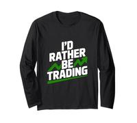 Preferirei Fare Trading Divertente per Trader e investitori Maglia a Manica