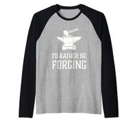 Preferirei forgiare Divertente fabbro fucina per la Lavorazione dei Metalli Maglia con Maniche Raglan