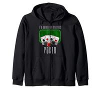 Preferirei giocare a poker Gioco di carte divertente Poker Felpa con Cappuccio