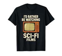 Preferirei guardare film di fantascienza Fantascienza TV retrò Maglietta