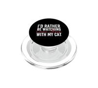 Preferirei guardare spettacoli criminali con il mio gatto - Mistery PopSockets PopGrip per MagSafe