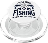 "Preferirei pescare con mio fratello" Pesca Fratelli Kid PopSockets PopGrip per MagSafe