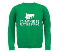 Preferirei Stare Suonando Il Pianoforte - Felpa Per Bambini - Musicista Pianista