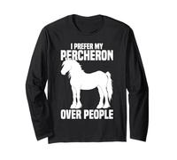 Preferisco Il Mio Percheron alle Persone Maglia a Manica
