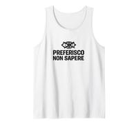 Preferisco Non Sapere Ignoranza Selettiva Ironica Canotta