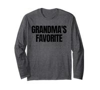 Preferito Nipote Divertente I'm Grandma's Favorite Maglia a Manica
