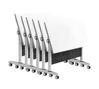 Preferspace Carrello pieghevole con ruote per tavolo riunioni ufficio e formazione mobile, piano ribaltabile.