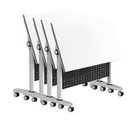 Preferspace Carrello pieghevole con ruote per tavolo riunioni ufficio e formazione mobile, piano ribaltabile.